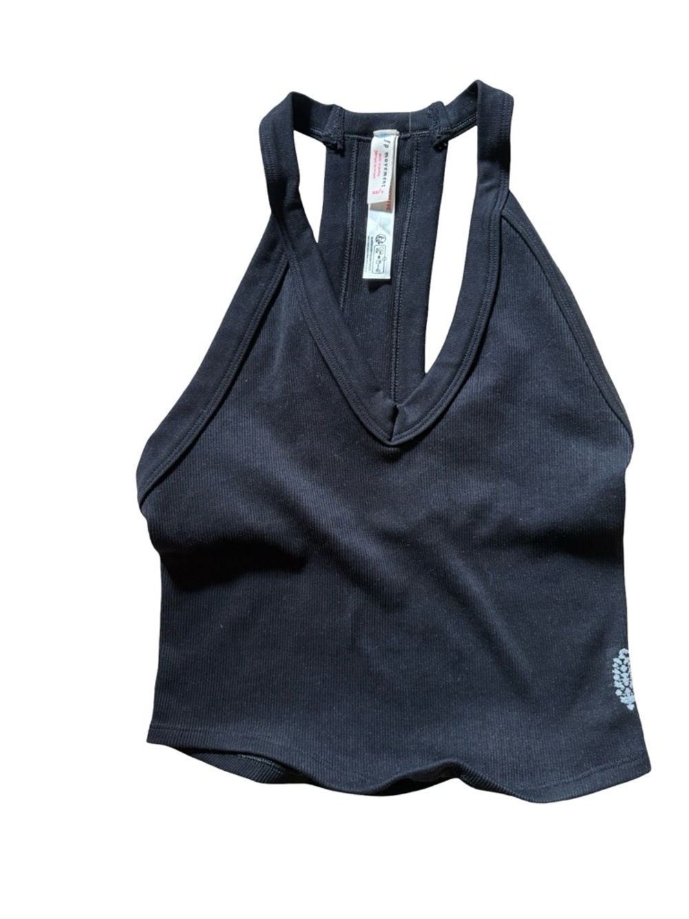 FP Movement Free People Black Ribbed Run Tank Top XS/S
